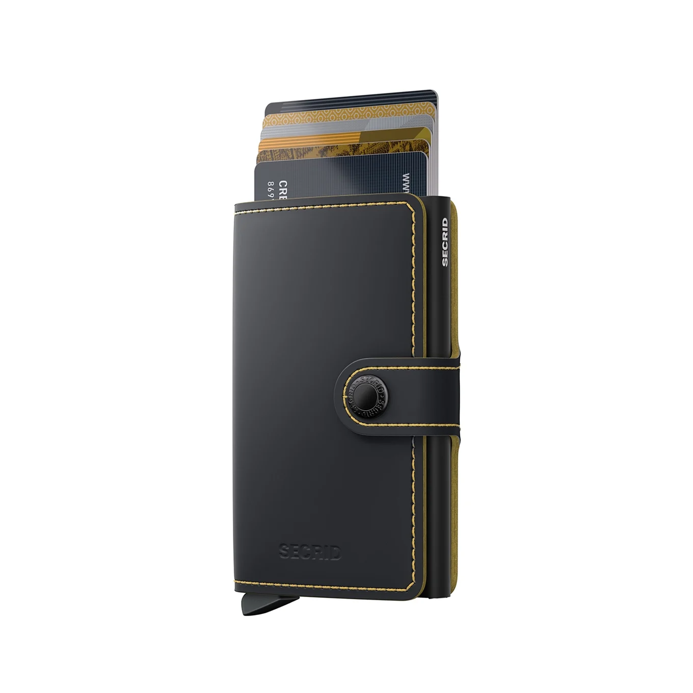 Secrid Miniwallet - black & ochre - Matte