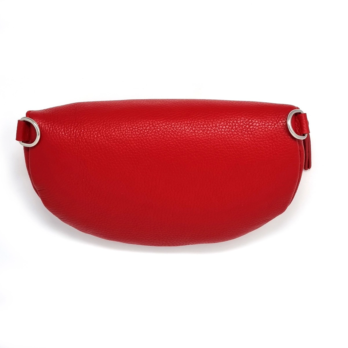 Cross-Over Body Bag in Leder - red