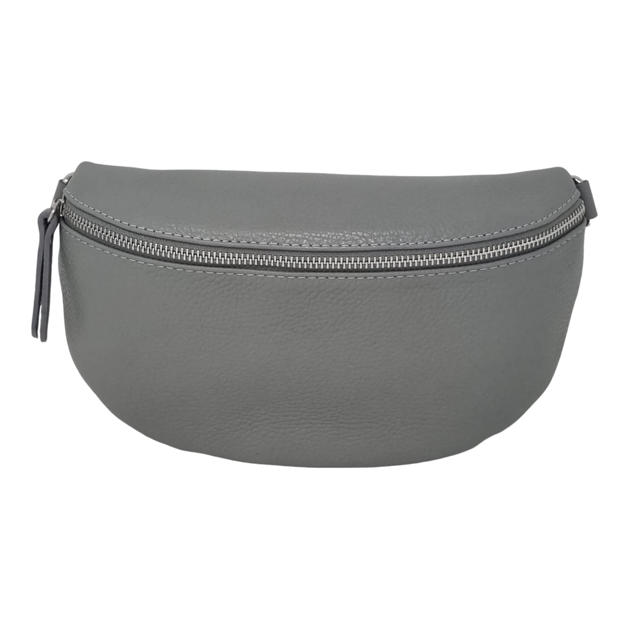 Cross-Over Body Bag -grau- in Leder (klein)