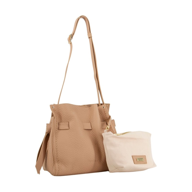 Visona Vittoria rosa kleine Handtasche mit Beutel